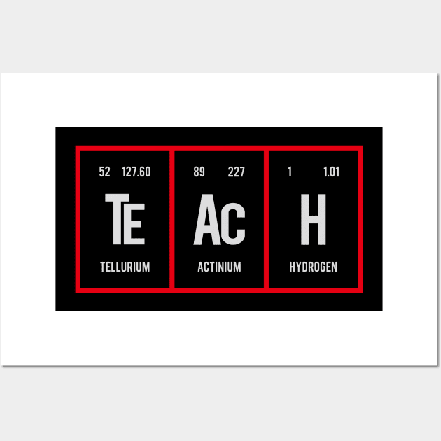 Teach - Periodic Table of Elements Wall Art by Distrowlinc